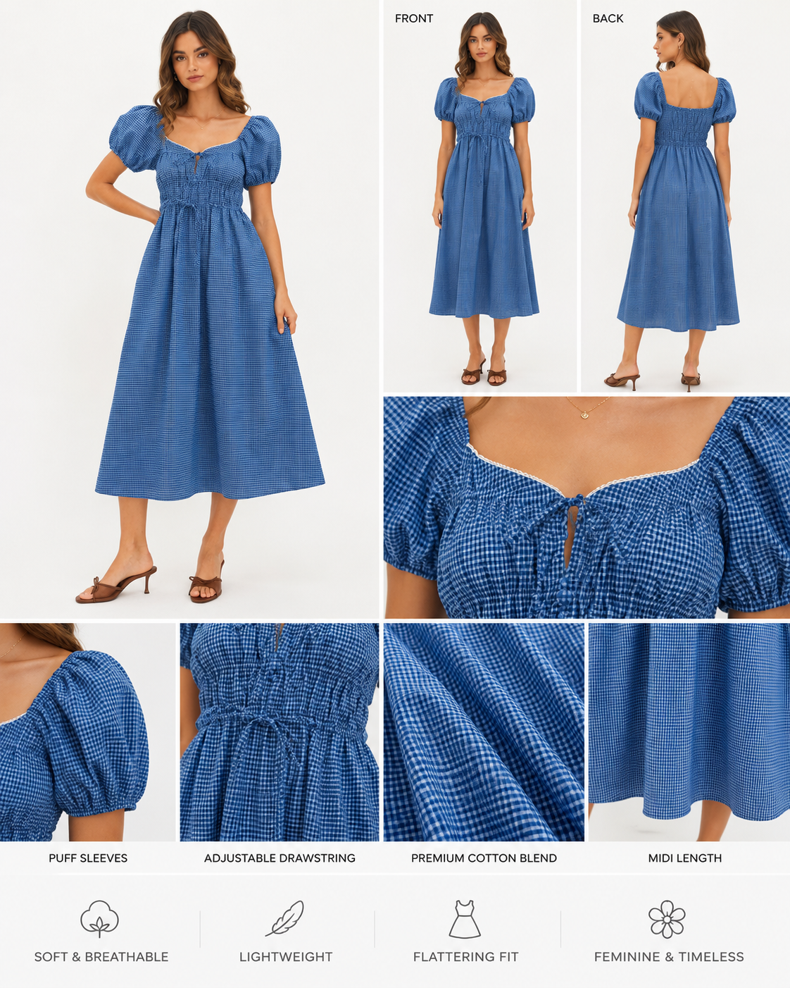 Amara Puff Sleeves Dress
