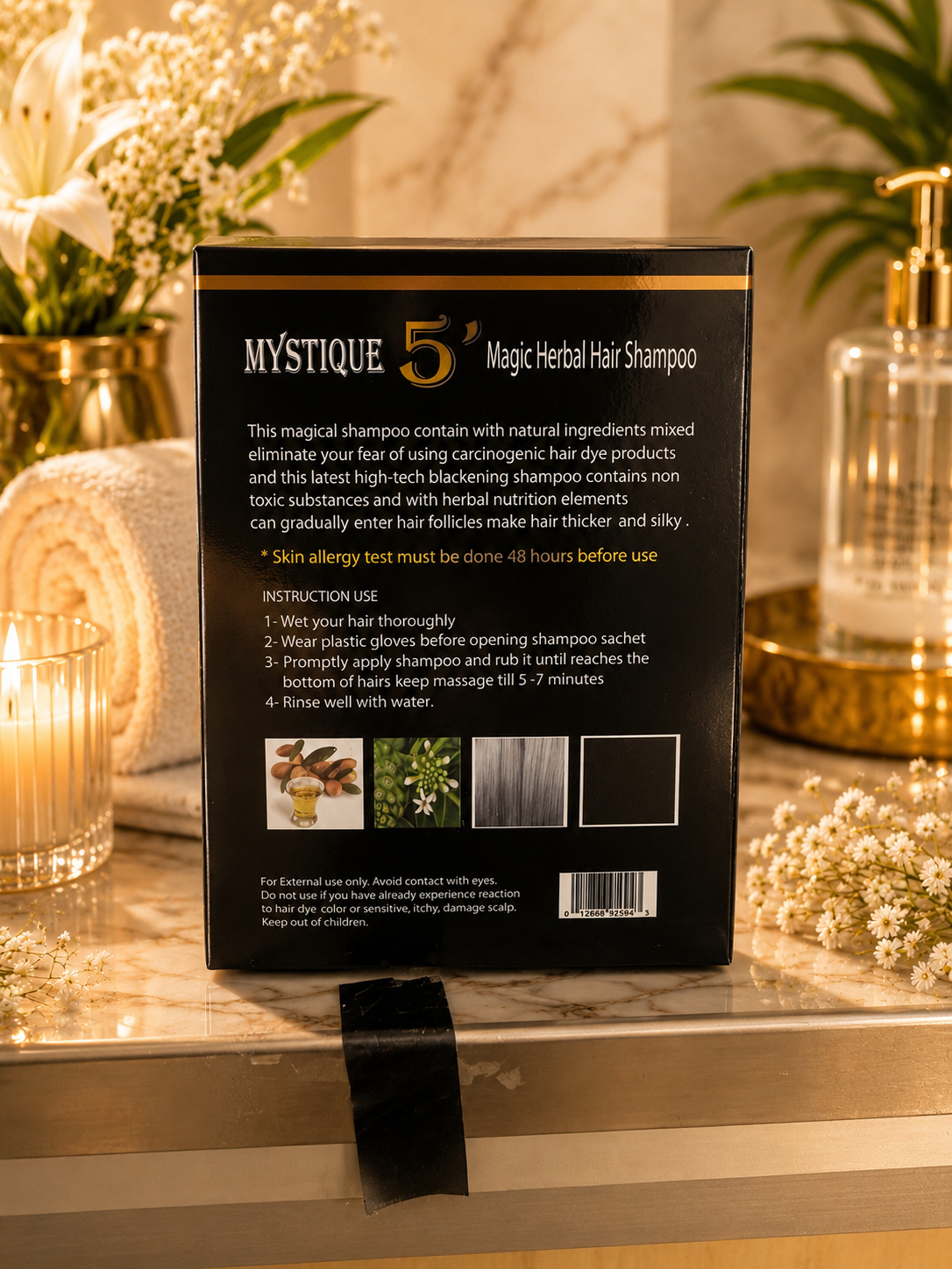 Mystique 5’ Magic Herbal Black Hair Shampoo