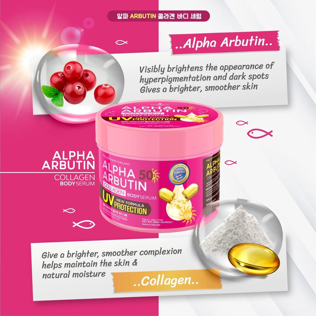 Alpha Arbutin Collagen Body Serum with UV Protection