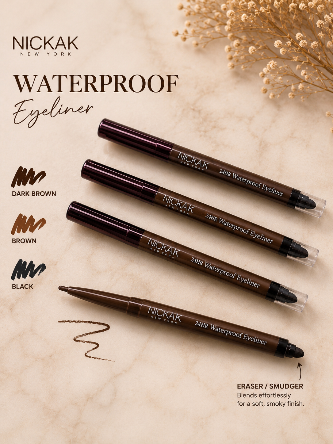 Nikak Eyeliner 24hr Waterproof