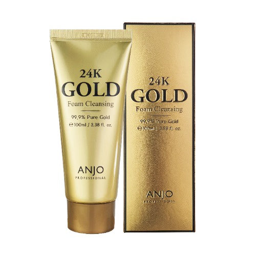 ANJO 24K Gold Foam Cleansing 100ml, 99.9% Pure Gold