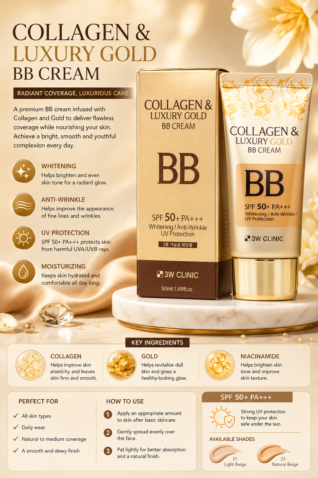 Clinic Collagen & Luxury Gold BB Cream