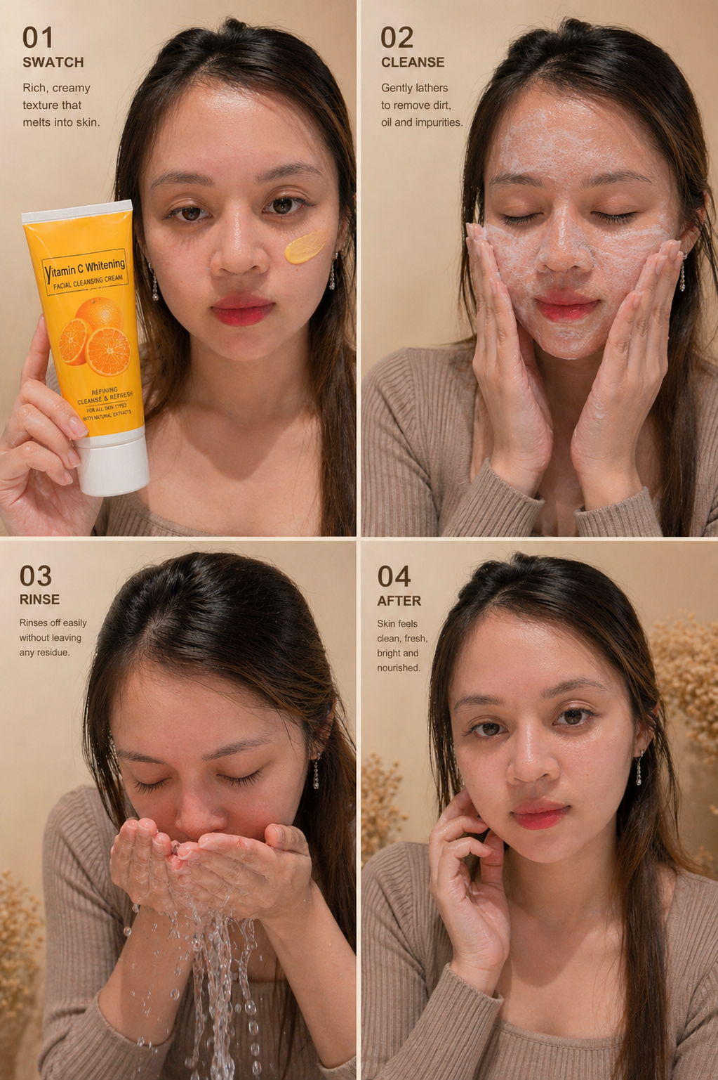 Vitamin C Whitening Facial Cleansing Cream
