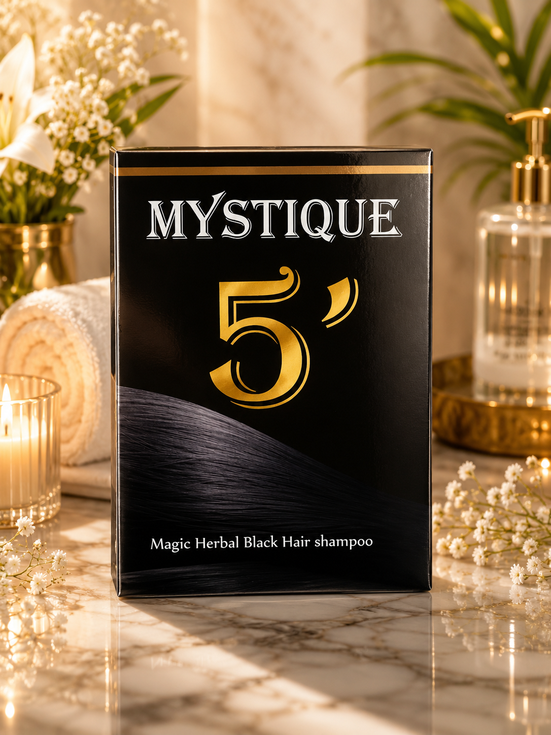 Mystique 5’ Magic Herbal Black Hair Shampoo
