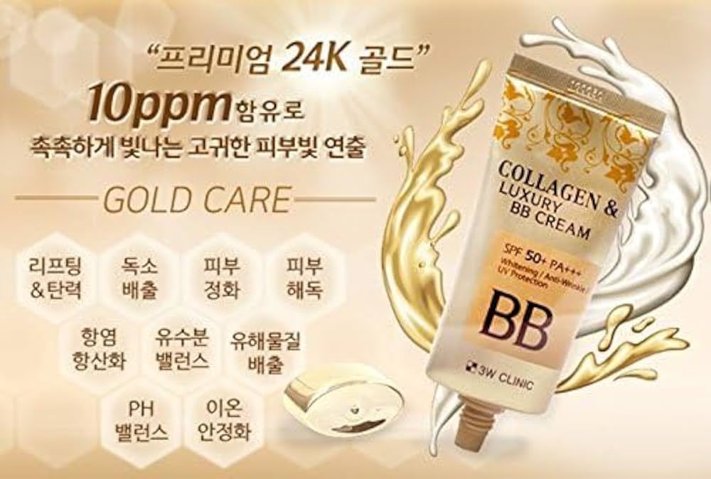 3W CLINIC Collagen & Luxury BB Cream SPF50+/PA+++ Wrinkle Care