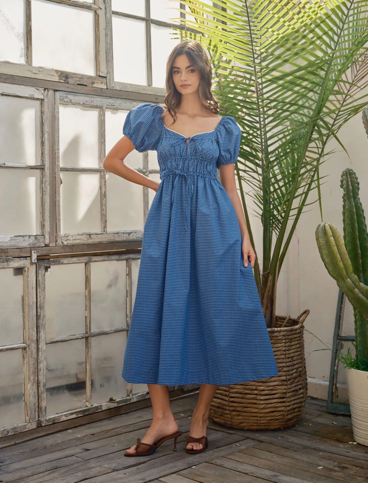 Amara Puff Sleeves Dress